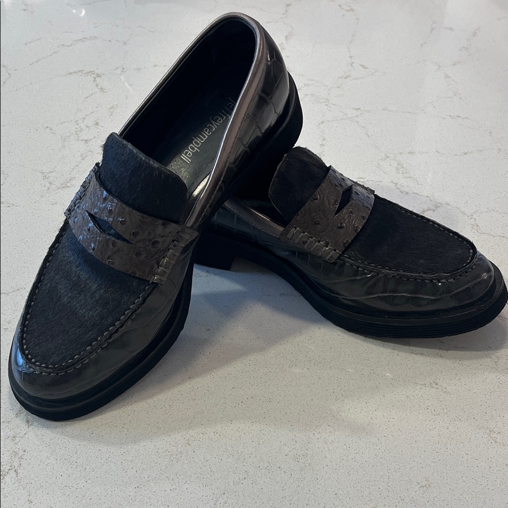 Jeffrey Campbell Black and Brown Loafers
